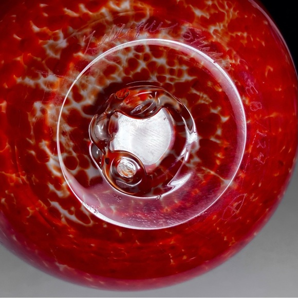 ZELLIQUE STUDIO Magma Vase / Unique VINTAGE AMERICAN ART GLASS / Slight Defects - Picture 9 of 16